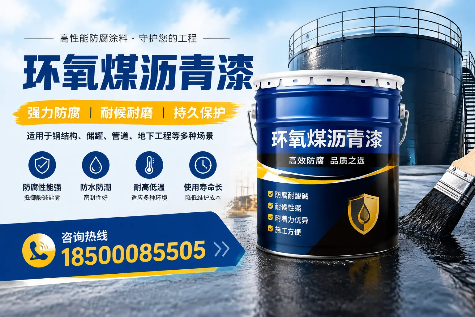 环氧煤沥青漆在工业中的应用，吕梁企业的选择